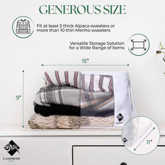 Sweater Storage Bags | with Moth Protection Cedar | Breathable & Washable 07FC0E-D4 - KOEEK