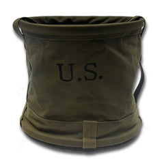 US Military Canvas Water Bucket Portable Folding Water Storage Vessel Green 18L 07FC0E-D4 - KOEEK