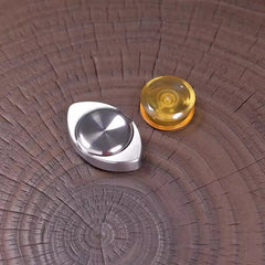Haptic Toy Finger Fidget Spinner Pocket EDC Stainless Steel for Adults w PEI Cap 07FC0E-D4 - KOEEK