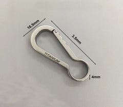 EDC Titanium Alloy CNC Carabiner Snap Keychain with Key Ring Hanging Accessories 07FC0E-D4 - KOEEK