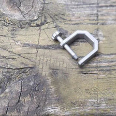 EDC Creative D Type Buckle Titanium Alloy Horseshoe Buckle car Keychain Tool Toy 07FC0E-D4 - KOEEK