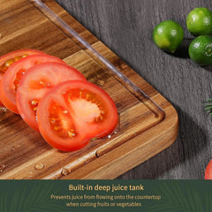 Wood Cutting Boards Set of 3 for Kitchen, Thick Chopping Board, Large Wooden 07FC0E-D4 - KOEEK