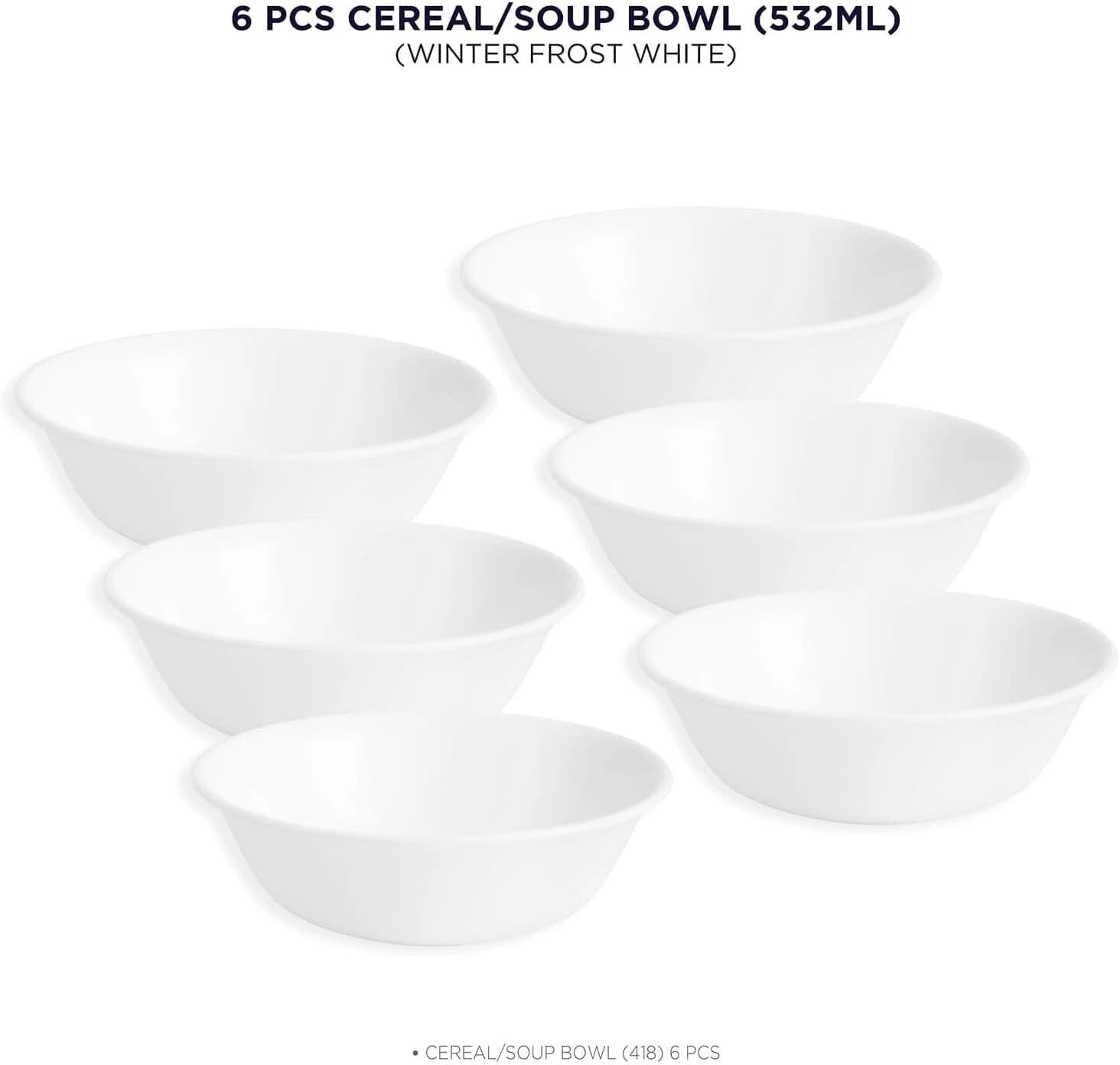 6-Piece Soup/Cereal Bowl Set, Triple Layer Glass and Chip Resistant, 18-Oz 07FC0E-D4 - KOEEK