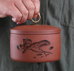 Purple Clay Tea Caddy Puer Tea Storage Tanks Sealed Tea Jar Candy Storage Box 07FC0E-D4 - KOEEK