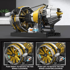 new Mould King 10141 Aircraft Engine Motor That Run Building Block Adult Gift Toy MOULD KING - KOEEK
