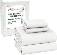 organic cotton sheets (queen size), plain weave, 4-piece set 07FC0E-D4 - KOEEK