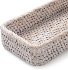 Rattan Bathroom Vanity Tray, Toilet Tank Tray, Toilet Basket Tank Topper 07FC0E-D4 - KOEEK