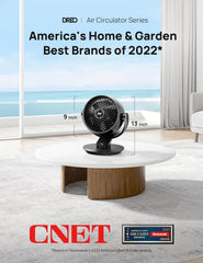 13-inch silent desk fan for bedroom, 70-foot air circulator with remote control 07FC0E-D4 - KOEEK