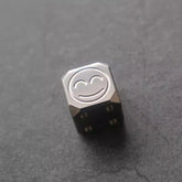 EDC Solid TC4 Titanium Alloy Creative Dice Toy KTV Entertainment Supplies -Smile 07FC0E-D4 - KOEEK