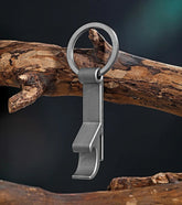 CNC EDC Titanium Alloy Bottle Opener Key Chain Pendant Tool with 32mm Key Ring 07FC0E-D4 - KOEEK