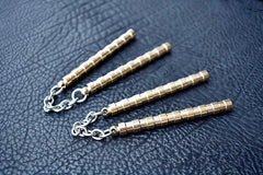 Brass Begleri Fidget Nunchakus Finger Skill Exercise Paracord Worry Bead Toys 07FC0E-D4 - KOEEK