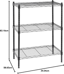 3 Tier Adjustable Heavy Duty Storage Rack, Metal Storage Wire Racks 07FC0E-D4 - KOEEK