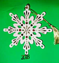 LENOX 2018 Annual GEMMED SNOWFLAKE ORNAMENT Jeweled -- LENOX - KOEEK