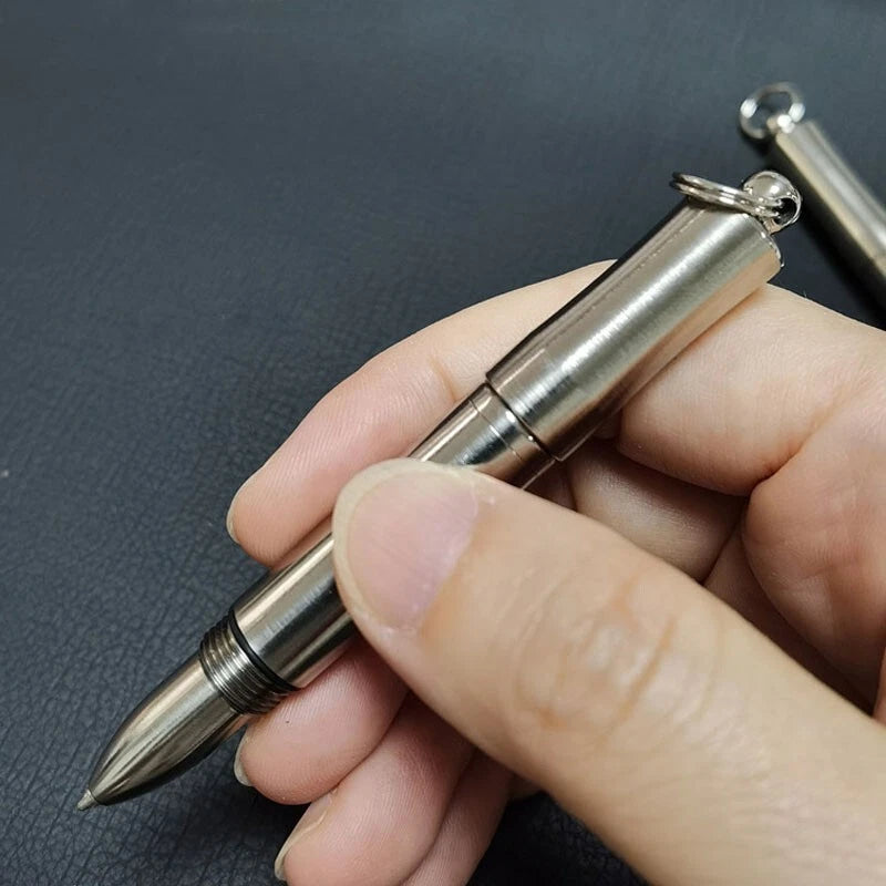 Tiremet Titanium Ti Mini Key Chain Practical Ball Pen Office Signature Pen EDC TIREMET - KOEEK