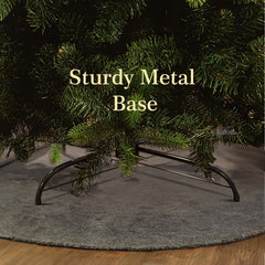 7.5FT Christmas Tree Artificial Decor Tree w/ LED Light Xmas Holiday Decoration 07FC0E-D4 - KOEEK