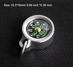 EDC 1 PC Mini Aluminum Alloy Polycarbonate Compass Camping Compass Pendant 07FC0E-D4 - KOEEK
