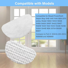 12-Pack 1940 Steam Mop Replacement Pads for Bissell Powerfresh Steam Mop 07FC0E-D4 - KOEEK
