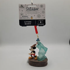 BNWT Disney Lonesome Ghosts - Mickey Mouse and Ghost Halloween Light-Up Ornament DISNEY - KOEEK