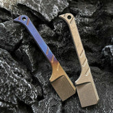 Titanium Crowbar Pry Bar Screwdriver Keychain Pendants EDC Multi-Function Tool 07FC0E-D4 - KOEEK