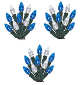 (3) ea Holiday 47704-88A 70 Count Cool White & Blue C3 LED Christmas Light Sets 07FC0E-D4 - KOEEK