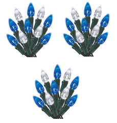 (3) ea Holiday 47704-88A 70 Count Cool White & Blue C3 LED Christmas Light Sets 07FC0E-D4 - KOEEK