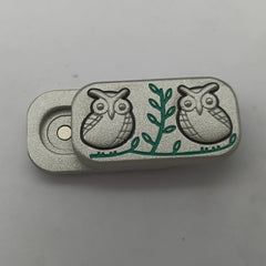 Owl Engrave Fidget Slider Adult EDC Toy Metal Fidget Spinner Toy ADHD Tool Gifts 07FC0E-D4 - KOEEK