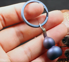 EDC Titanium Gourd Keychain Pendant DIY Necklace Zipper Head Car Decoration Tool 07FC0E-D4 - KOEEK