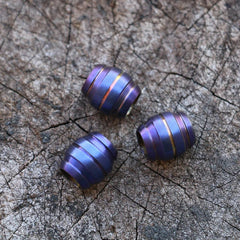 3pcs Titanium Bead Knife Parachute Lanyard Bead EDC Pendant Beads Keychain Tool EDC - KOEEK