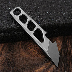 Mini Titanium Pry Bar Crowbar Bottle Opener Portable Keychain EDC Multi Tools 07FC0E-D4 - KOEEK
