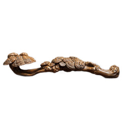 Natural green sandalwood carved Ruyi Lingzhi pendant with Zen style decoration 07FC0E-D4 - KOEEK