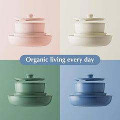 Non-Stick Ceramic Cookware Set, Non-Toxic Non-Stick Cookware Set 07FC0E-D4 - KOEEK