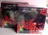 COSTCO RED GRAPE CLUSTER STRING LIGHTS Indoor/Outdoor 4 Boxes COSTCO - KOEEK