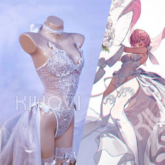 Fate Grand Order Mash Kyrielight Cosplay Women Costume Sexy Embroidered Dress 07FC0E-D4 - KOEEK