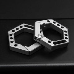 Titanium Alloy Key Chain Multi-Tools Carabiner Pendant EDC Outdoor Connectors 07FC0E-D4 - KOEEK