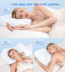 Cervical Pain Relief Cervical Pillow, Adjustable Orthopedic Bed Pillo 07FC0E-D4 - KOEEK