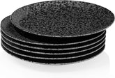 Ceramic Dinner Plates - Set of 6, 10-inch, Round Dinner Plates, Black Glaze 07FC0E-D4 - KOEEK