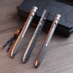EDC Titanium Practical Ballpoint Pen Working Signature Pocket Pen with 5 Refills 07FC0E-D4 - KOEEK