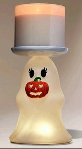 !!! Bath & Body Works Halloween Ghost 3 wick Candle Holder LIGHTS UP!!! BATH & BODY WORKS - KOEEK