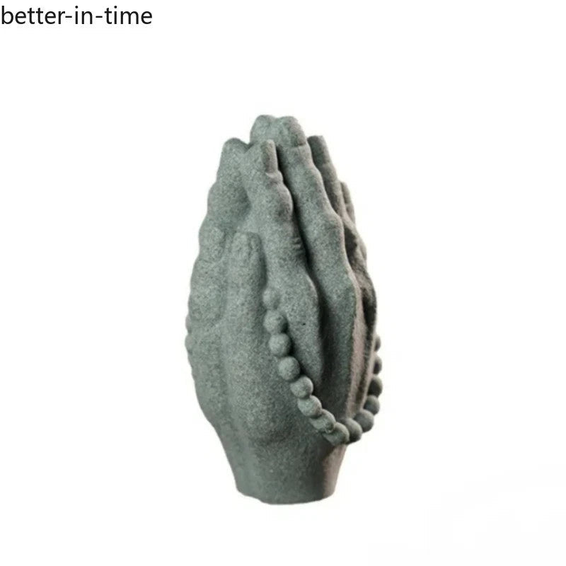 9.7cm Zen Buddhism Chinese Feng Shui Buddha Hand Statue Home Bonsai Decoration 07FC0E-D4 - KOEEK