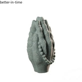 9.7cm Zen Buddhism Chinese Feng Shui Buddha Hand Statue Home Bonsai Decoration 07FC0E-D4 - KOEEK