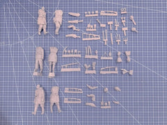 1/35 Resin Model Kit WWII German Soldiers Set 15 Figures Unassembled Unpainted 07FC0E-D4 - KOEEK
