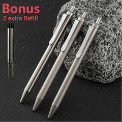 Titanium Alloy Push Button Ballpoint Mechanical Business Stationery Pen Tactical 07FC0E-D4 - KOEEK