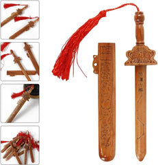 Chinese Wooden Sword Sword Hand-Carved Knife Sword Pendant 07FC0E-D4 - KOEEK