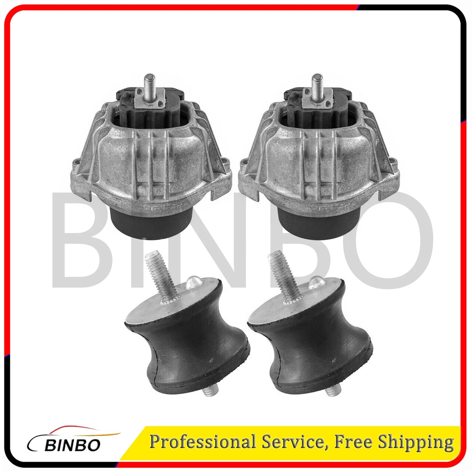 Set of 4 Left+Right Engine Motor+Transmission Mounts For BMW E90 E91 E92 E82 E88 07FC0E-D4 - KOEEK