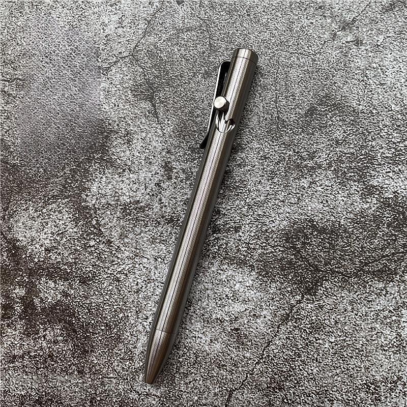 Titanium Alloy Bolt Action Pen Rollerball Pen Ballpoint Gel Pen G2 Refills EDC 07FC0E-D4 - KOEEK