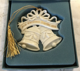 Lenox "Our First Christmas 1996" Holly on Wedding Bells, Bow & Ribbon Ornament LENOX - KOEEK