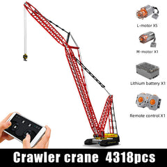 new Mould King 17015 Crawler Crane Building Block Remote Control Motor Kit Toy MOC MOULD KING - KOEEK