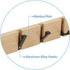 Wooden coat hook coat rack wall-mounted, space-saving coat rack 07FC0E-D4 - KOEEK