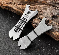 EDC Titanium Pry Bar Crowbar Bottle Opener Screwdriver Pocket Multi Tool Outdoor 07FC0E-D4 - KOEEK