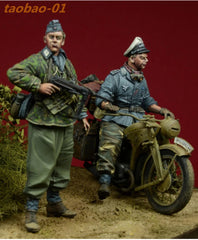 1:35 resin figures model kit WW II German soldiers 2 man(No motorcycle)GK3520 07FC0E-D4 - KOEEK